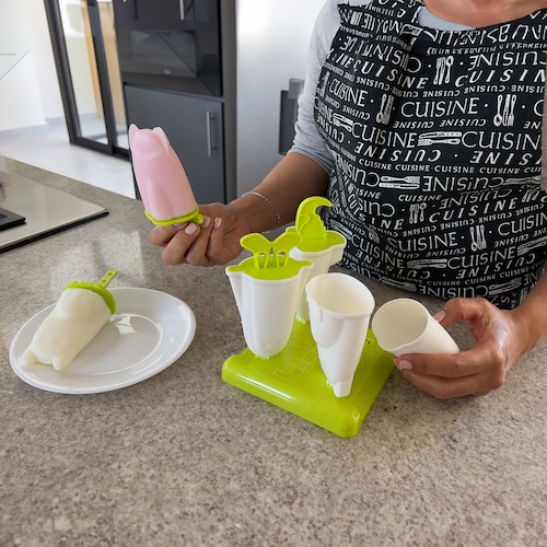 Moldes para Paletas de Hielo Infantil Hiperware Diseño Fantasía Color Verde