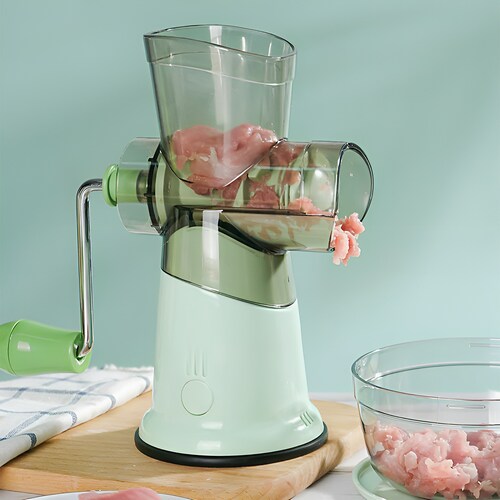 Molino de Carne y Alimentos Manual Hiperware con Recipiente Color Verde