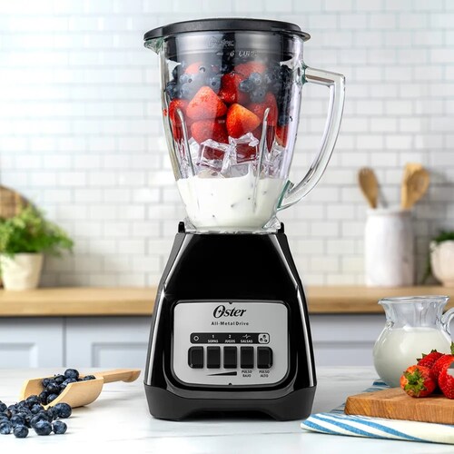 LICUADORA OSTER BLSTKAG BPB VASO DE VIDRIO 1.5 L NEGRA ENDY/ORT3**.