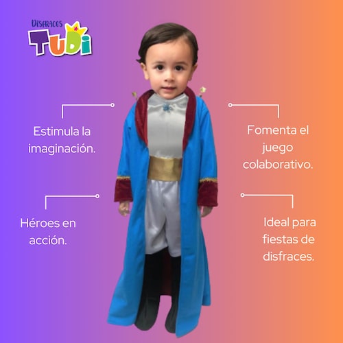 Cosplay - Disfraz del Principito - Disfraces de Rey - Traje Príncipe Azul para Niños