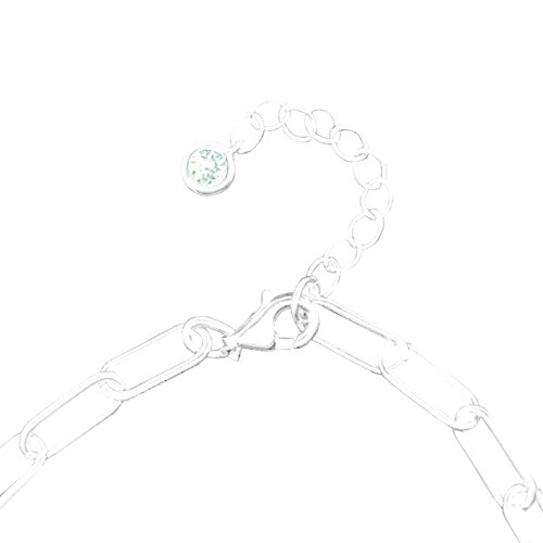 Pulsera Plata 925 Horoz Corazón verde 18cm SP668 V7.