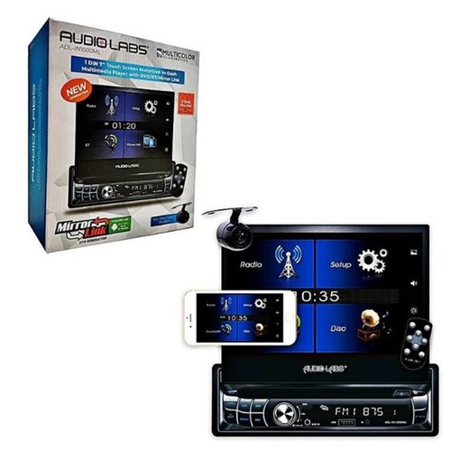 Estéreo 1 DIN Audio Labs ADL-IN1000ML con pantalla motoriza de 7 Pulg.