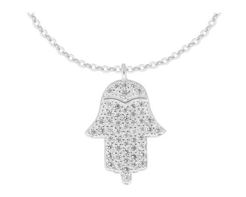 Collar Gargantilla Plata 925 Horoz Mano de Fátima SP642.