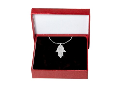 Collar Gargantilla Plata 925 Horoz Mano de Fátima SP642.
