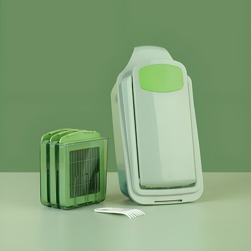 Cortador de Verduras Dicer 3 en 1 Hiperware Corta Cubos y Tiras Color Verde