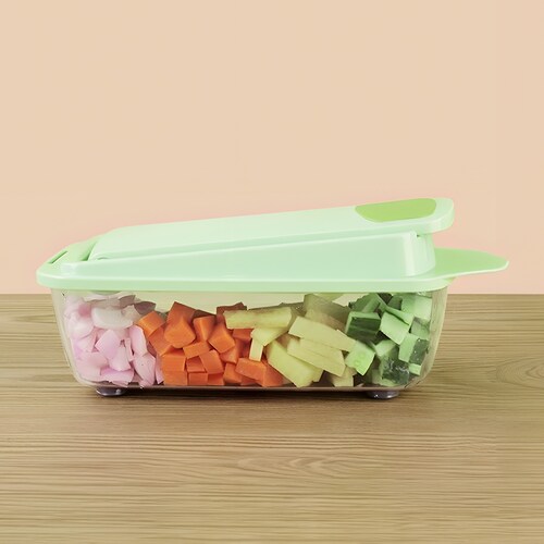 Cortador de Verduras Dicer 3 en 1 Hiperware Corta Cubos y Tiras Color Verde