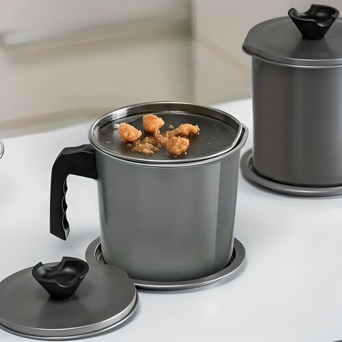 Dispensador y Colador de Aceite de Cocina Hiperware de 1.4L Color Gris.