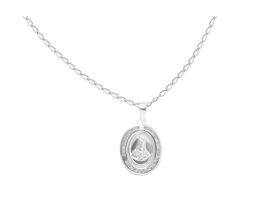 Collar Gargantilla Plata 925 Horoz Sagrado Corazón 45cm SP1525.