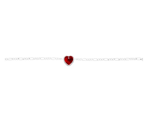 Juego/Set Plata 925 Horoz Corazón rojo SP803.