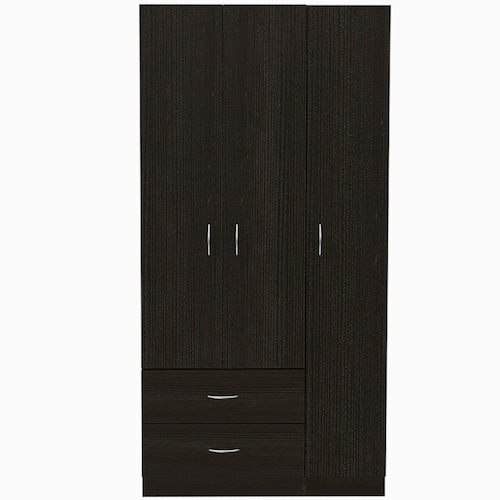 CLOSET ARMABLE MODELO AUSTRAL 3 PUERTAS COLOR CHOCOLATE   .
