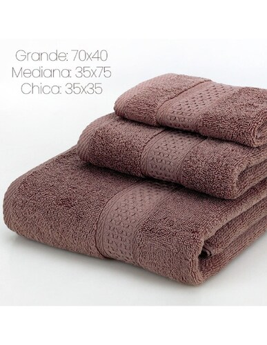 Juego de 3 toallas para baño . Grande, mediano y chico