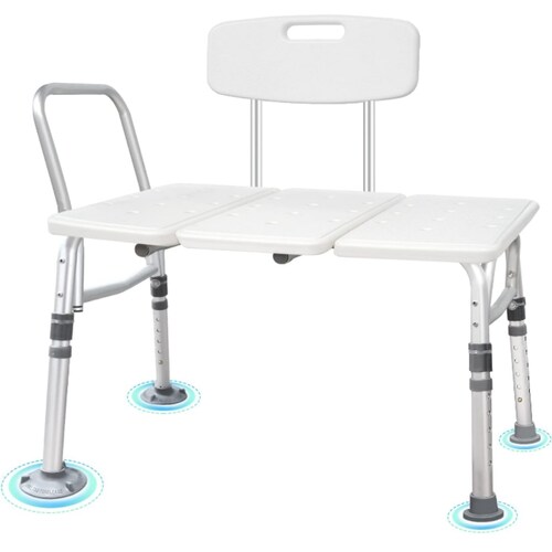Silla banca ducha respaldo apoyo de brazo ajustable portátil 