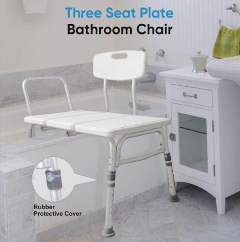 Silla banca ducha respaldo apoyo de brazo ajustable portátil 