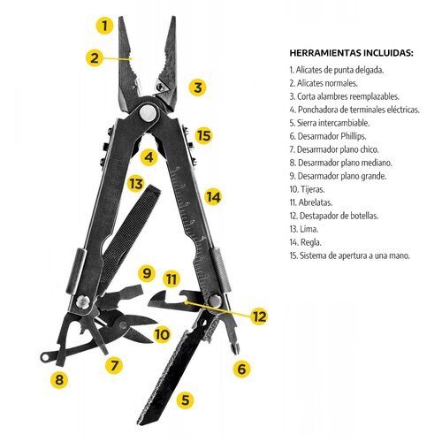 Multiherramienta MP600 sin Navaja Negra Gerber
