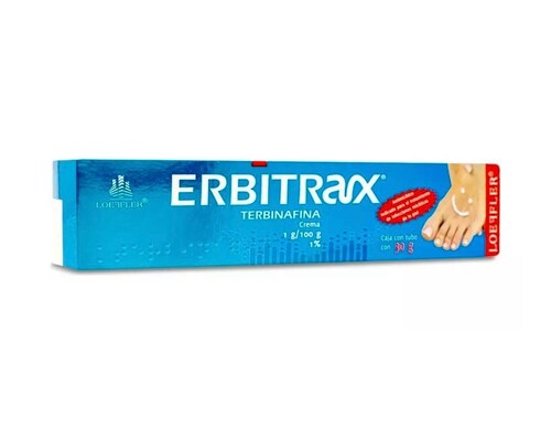 Tratamiento Medicamento Antimicótico Hongos Erbitax-T Terbinafina 1 Crema Pomada con 30 g
