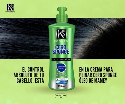 kerashine crema para peinar cero sponge 270 3 pz