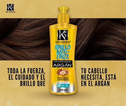 kerashine crema para peinar argan 270 - 3 pz