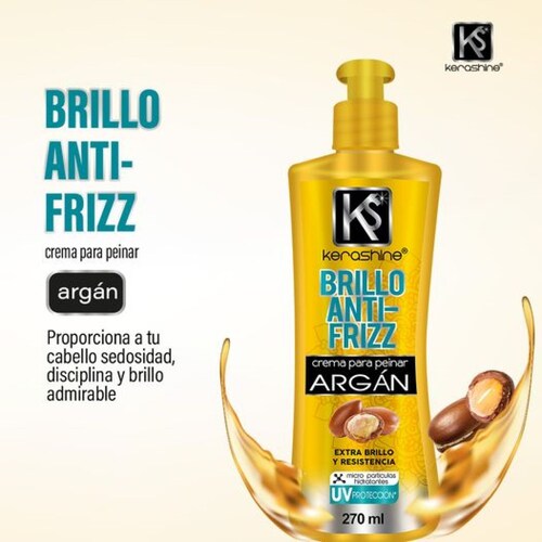 kerashine crema para peinar argan 270 - 3 pz