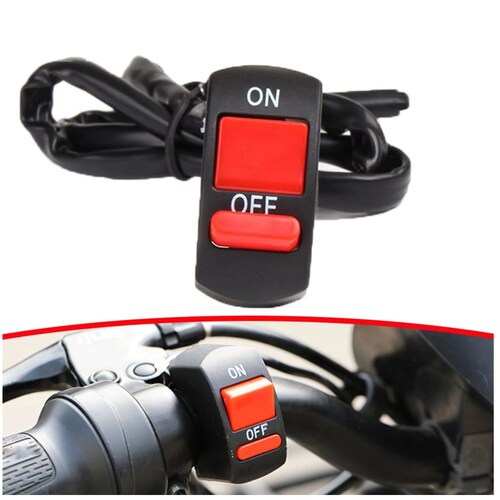 Botón Interruptor intermitente Universal manillar motocicleta luz Moto encendido apagado 12V 10A