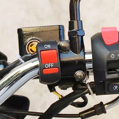 Botón Interruptor intermitente Universal manillar motocicleta luz Moto encendido apagado 12V 10A