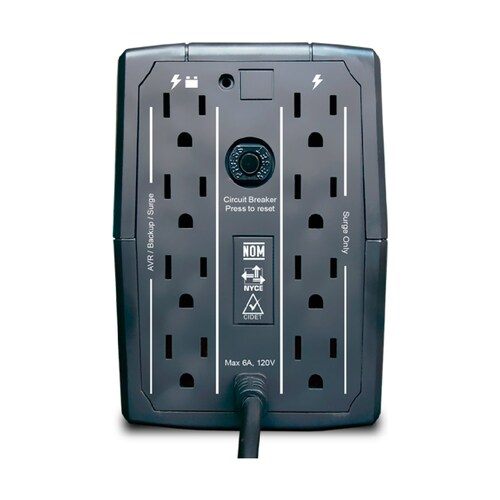 NO BREAK CDP R-UPR1008, 500W, 1000VA, 8 CONTACTOS, ENTRADA 80-145V, SALIDA 120V	.