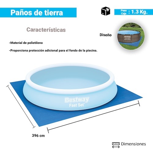 Tapete Protector Para Alberca Tapiz Inferior Bestway 58002.