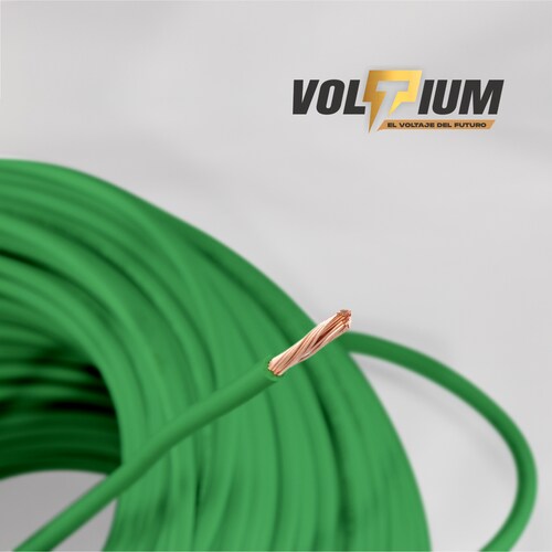 Cable Eléctrico Voltium Thw-ls / Thhw-ls, Calibre 10 Verde 100% Cobre 100m