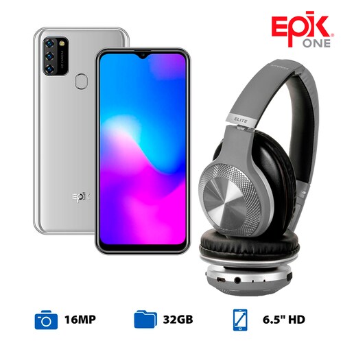 Celular Epik One Mio X650 6.5 3Gb 32Gb Android Plata + Daidema.