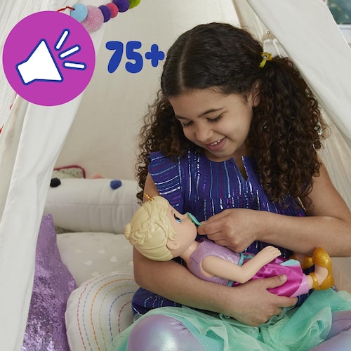 Baby Alive Princess Ellie Grows Up! Muñeca interactiva con Accesorios.