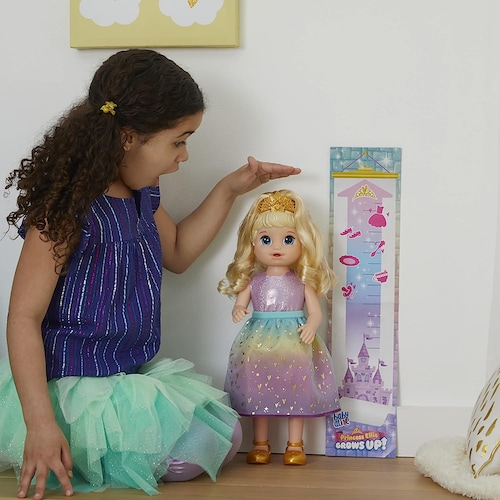 Baby Alive Princess Ellie Grows Up! Muñeca interactiva con Accesorios.