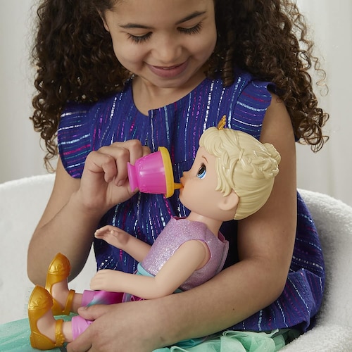 Baby Alive Princess Ellie Grows Up! Muñeca interactiva con Accesorios.