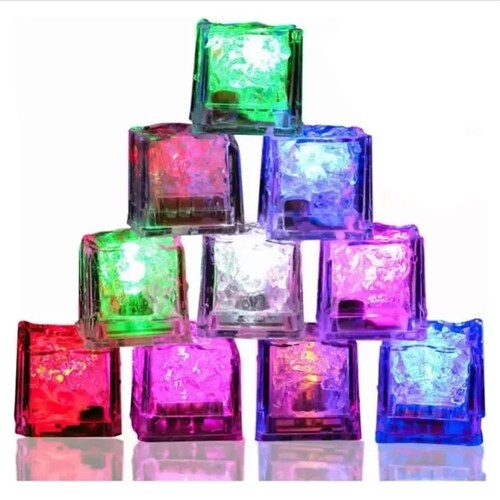 Cubos De Hielo Luminosos Multicolor Para Fiestas, 120 Piezas