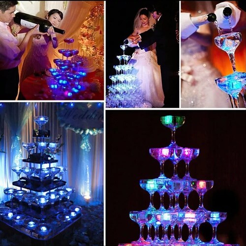 Cubos De Hielo Luminosos Multicolor Para Fiestas, 120 Piezas