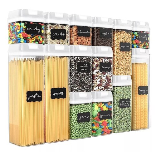 Recipientes Herméticos De Almacenamiento De Cocina Set 14 Pz