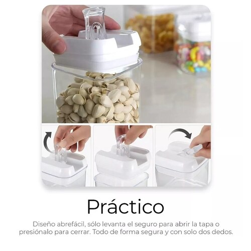 Recipientes Herméticos De Almacenamiento De Cocina Set 14 Pz