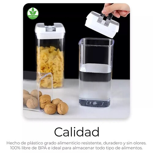 Recipientes Herméticos De Almacenamiento De Cocina Set 14 Pz