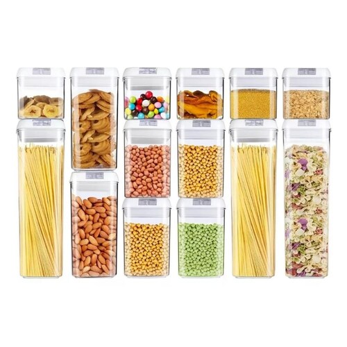 Recipientes Herméticos De Almacenamiento De Cocina Set 14 Pz