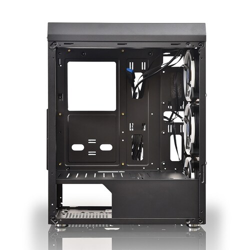 Gabinete Yeyian Krypton ATX, Cristal Templado, sin Fuente, Negro.