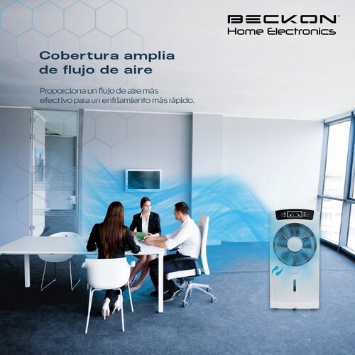 Ventilador hogar Humidificador misting fan Rociador Nebulizador Brisa Agua 80cm Ionizador Purificador de aire Silencioso con Control remoto Beckon.