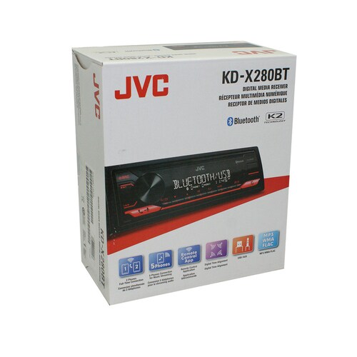 Autoestéreo Para Auto JVC KD-X280BT Con Bluetooth y USB