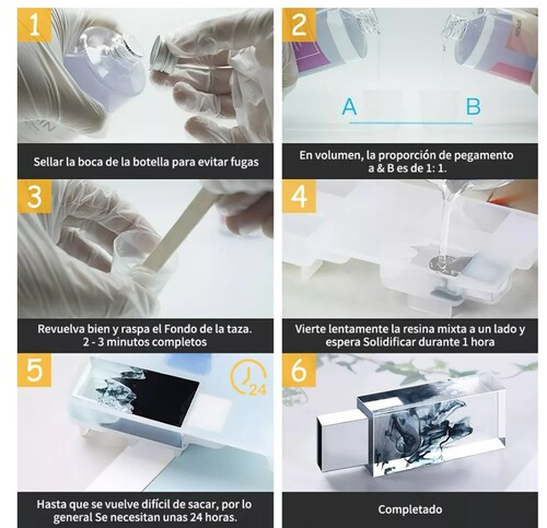 Pack Resina Epoxy AB Diy Manualidades T