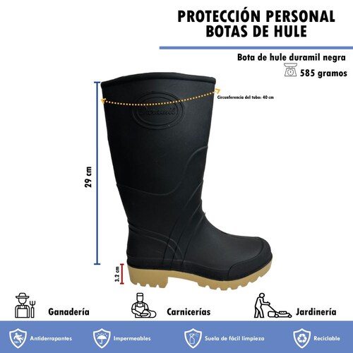 Bota De Lluvia Hombre Joven Del 22 Al 29 Duramil Trueno.