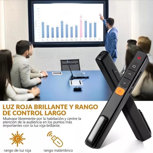 Apuntador Presentador Láser Inalámbrico Usb Recargable