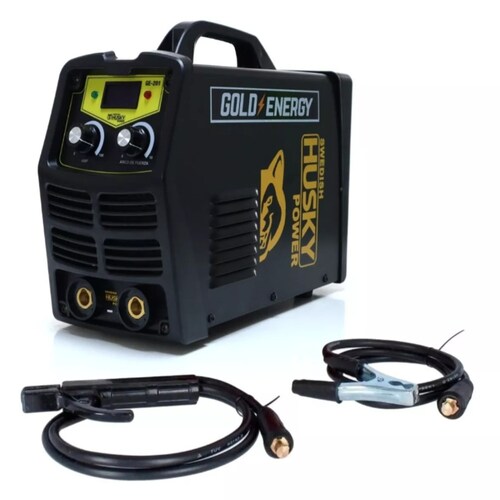 Soldadora inverter Swedish Husky Power GE-201 negra y amarilla 60Hz 110V/220V.