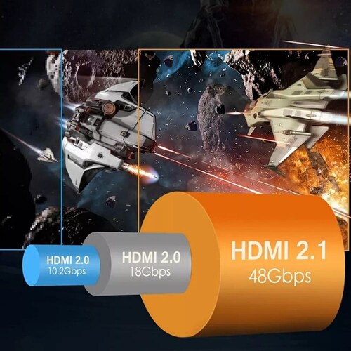 Cable Hdmi 2.1 Vídeo 4k 120hz 8k 60hz De 5m P/tv, Pc, Ps5
