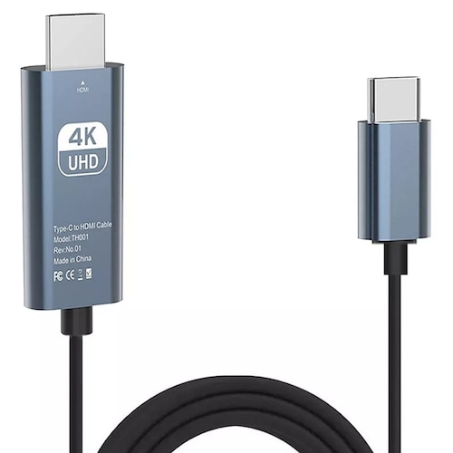 Cable Adaptador Usb Tipo C A Hdmi 4k Gris De 2m