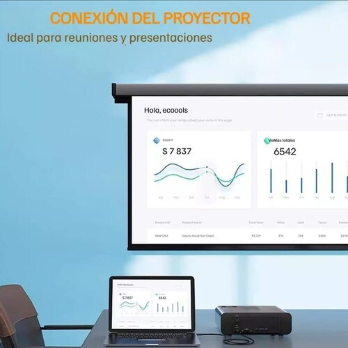 Cable Adaptador Usb Tipo C A Hdmi 4k Gris De 2m