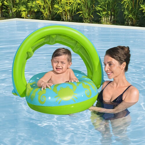 Silla Inflable Salvavidas Para Bebé De Color Con Techo