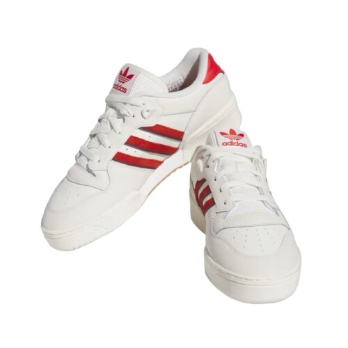Tenis Adidas Rivalry Low para Caballero Blanco/Rojo.