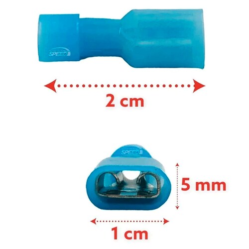 Zapata Forrada Audio Labs ADL-FDFN2250 Nylon Calibre 16-14 color azul 100 Pz.